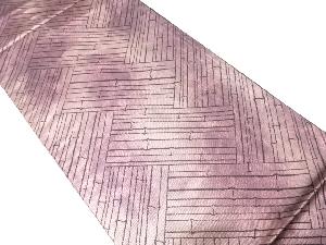 未使用品　竹に桧垣模様織り出し　袋帯